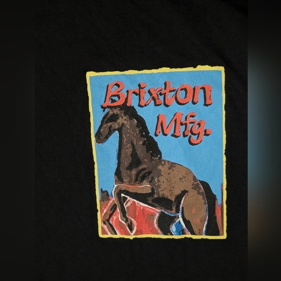 Brixton Black Cotton T-Shirt - Picture 3 of 6